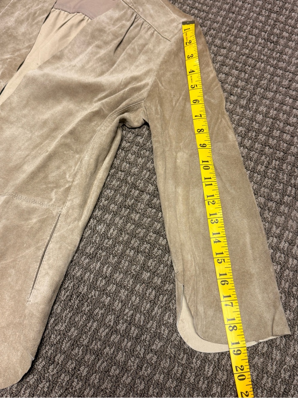 Ecru Taupe Suede Open-Front 3/4
Sleeve Women's Jacket - Picture 6 of 7